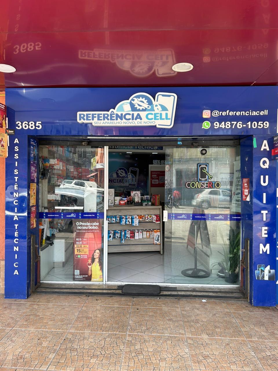 Fachada da loja Referência Cell - Assistência Técnica de Celulares em Campo Limpo, Embu das Artes